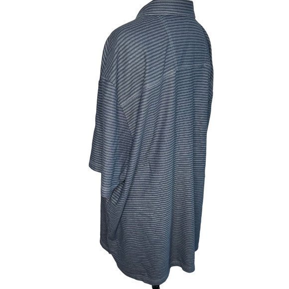 Tommy Bahama Island Zone Blue Gray Striped Pocket Polo Size XXL - Picture 6 of 12